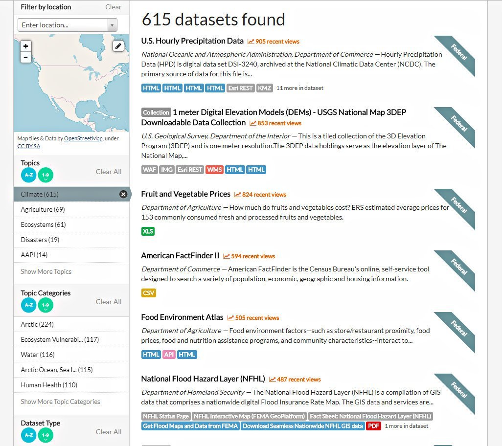 data.gov search by topic