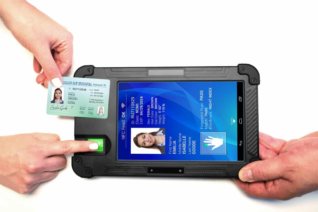 Biometric authentication tablet
