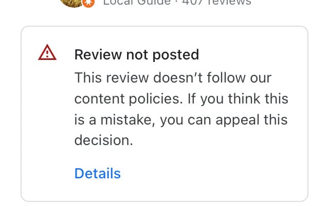 Google fake review