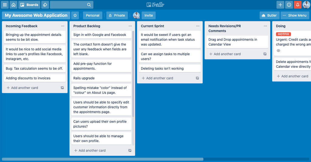 a Trello board