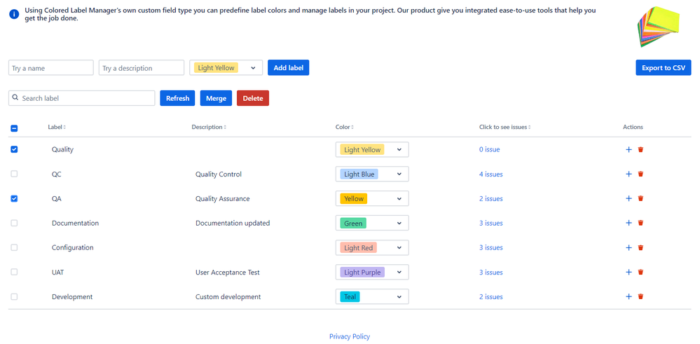 Customizing labels in Jira